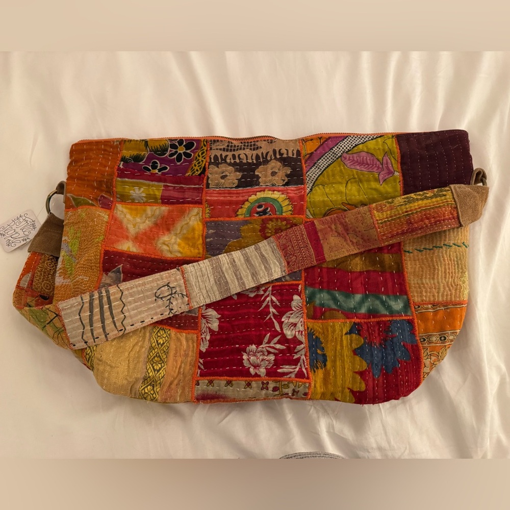 Free People Vibrant Patchwork Crossbody Bag